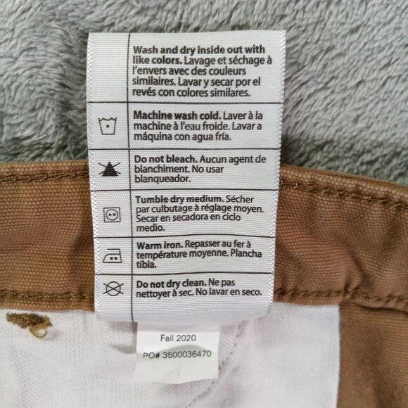 Carhartt Carpenter Pant Women 36x31, Tag 14 R Original Fit Stretch Canvas Tan - Picture 12 of 13